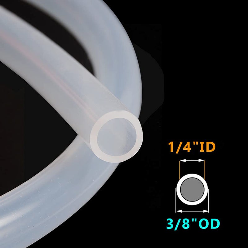 Feelers 1/4" ID x 3/8" OD Silicone Tubing Food Grade Pure Silicon Tube High Temp Home Brewing Winemaking Silicone Hose Tubing, 26.25ft Length - Image 2